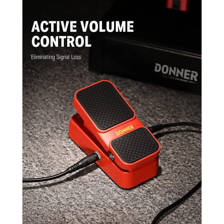 Donner Vowel Mini Wah Volume Pedal (Kırmızı)<br>Fotoğraf: 4/4