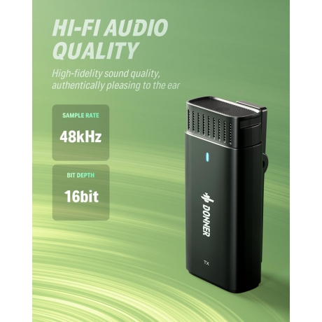 Donner VPM-10 Wireless Lavalier Mikrofon<br>Fotoğraf: 2/6