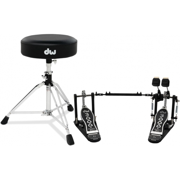 DW Drums 3000 Serisi 2 Parça Aksam Paketi (Double Kick Pedalı & Davul Taburesi), Fotoğraf: 1/3
