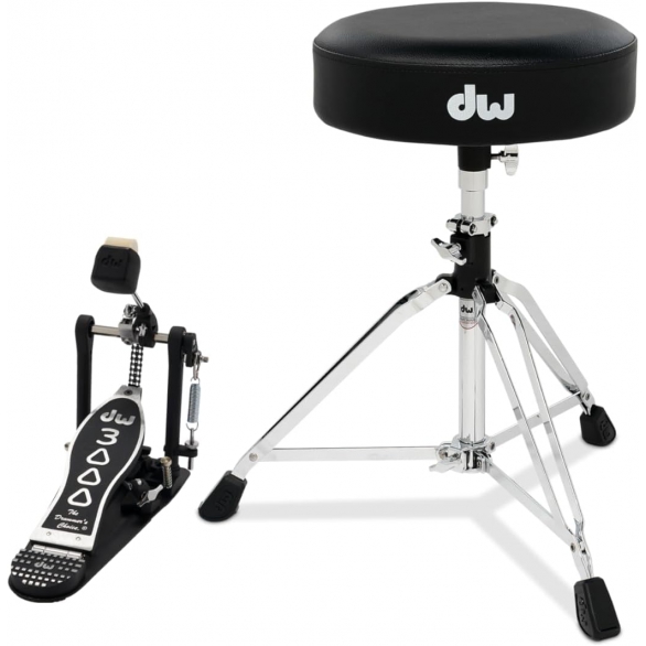 DW Drums 3000 Serisi 2 Parça Aksam Paketi (Single Pedal & Davul Tabure), Fotoğraf: 1/3
