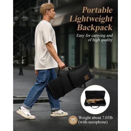 Eastar AS-II Student Mi Bemol Alto Saksafon (Gold Lacquer)<br>Fotoğraf: 6/7