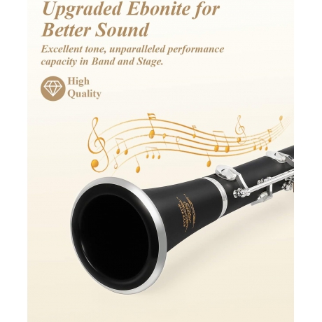 Eastar ECL-400 Black Ebonite Si Bemol Klarnet<br>Fotoğraf: 2/7