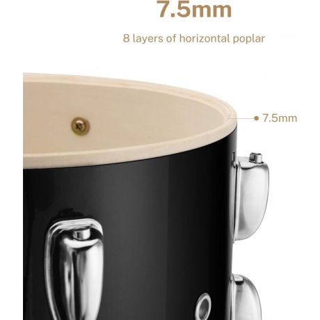 Eastar EDS-480BK 22" 5-Parça Akustik Davul (Mirror Black)<br>Fotoğraf: 5/6