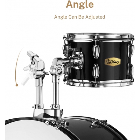 Eastar EDS-480BK 22" 5-Parça Akustik Davul (Mirror Black)<br>Fotoğraf: 4/6