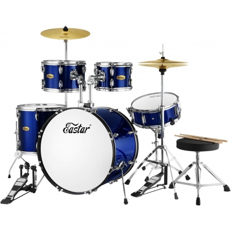 Eastar EDS-480MBE 22" 5-Parça Akustik Davul (Metallic Blue)<br>Fotoğraf: 1/6