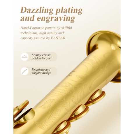 Eastar SS-II Bb Flat Sax Soprano Saksafon<br>Fotoğraf: 3/5