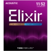 Elixir 11025 Polyweb Bronze Custom Light Akustik Gitar Teli (.011-.052), Fotoğraf: 1/2