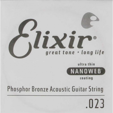 Elixir 14123 Nanoweb Phosphor Bronze Tek Akustik Gitar Teli (23)<br>Fotoğraf: 1/1