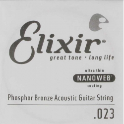 Elixir 14123 Nanoweb Phosphor Bronze Tek Akustik Gitar Teli (23)