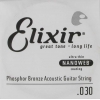 Elixir 14130 Nanoweb Phosphor Bronze Tek Akustik Gitar Teli (30)<br>Fotoğraf: 1/1