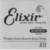 Elixir 14132 Nanoweb Phosphor Bronze Tek Akustik Gitar Teli (32)<br>Fotoğraf: 1/1