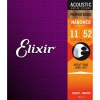 Elixir 16027 Nanoweb Phosphor Bronze Akustik Gitar Teli (11-52)<br>Fotoğraf: 1/1