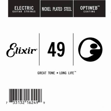 Elixir 16249 Optiweb SGL Tek Elektro Gitar Teli (49)<br>Fotoğraf: 1/1