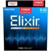 Elixir Nanoweb 3’lü Paket Elektro Gitar Teli (09-42)<br>Fotoğraf: 1/1