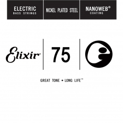 Elixir NANOWEB Coating Long Scale Tek Bas Gitar Teli (.075)
