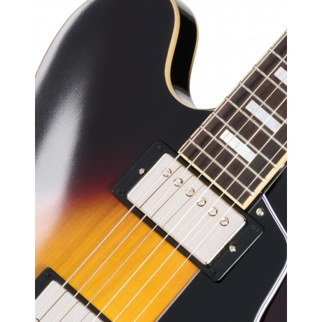 Epiphone 1962 ES-335 Reissue Semi-hollow Elektro Gitar (Vintage Burst)<br>Fotoğraf: 3/8