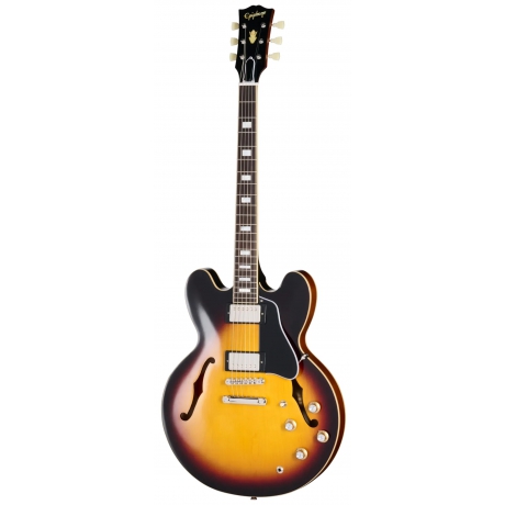 Epiphone 1962 ES-335 Reissue Semi-hollow Elektro Gitar (Vintage Burst)<br>Fotoğraf: 1/8