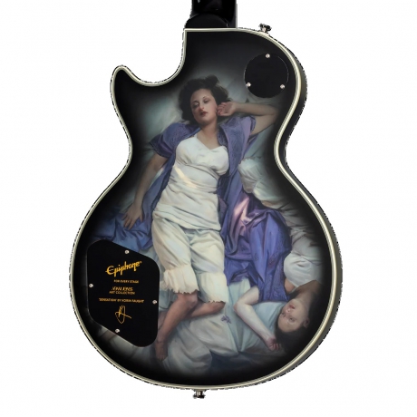 Epiphone Adam Jones Les Paul Custom Art Collection: Korin Faught’s “Sensation” Elektro Gitar (Antique Silverburst)<br>Fotoğraf: 3/10