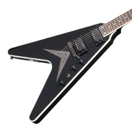 Epiphone Dave Mustaine Flying V Custom Elektro Gitar (Siyah)<br>Fotoğraf: 2/8