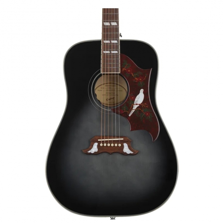 Epiphone Dove Studio Elektro Akustik Gitar (Trans Ebony)<br>Fotoğraf: 2/6