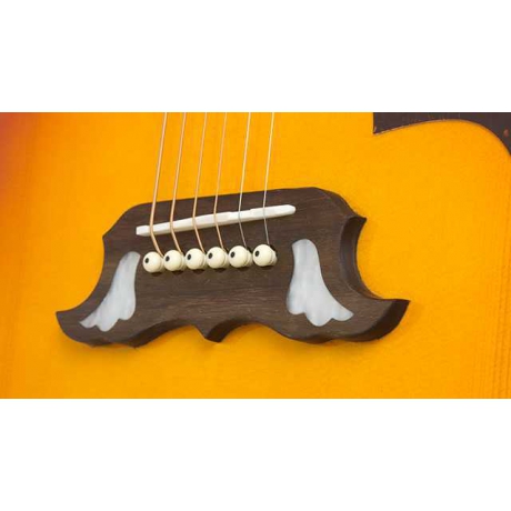 Epiphone Dove Studio - Solid Top Fishman Sonitone Elektro Akustik Gitar (Violin Burst)<br>Fotoğraf: 3/5