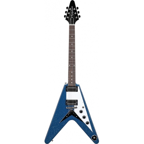 Epiphone Exclusive Flying V Elektro Gitar (Brunswick Blue Sparkle)<br>Fotoğraf: 1/3