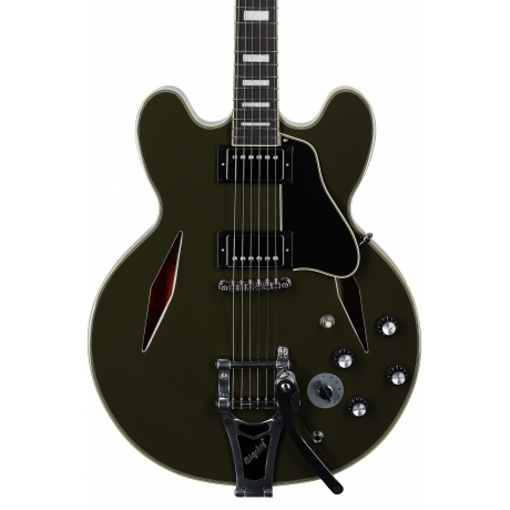 Epiphone Exclusive Shinichi Ubukata ES-355 Custom Elektro Gitar (Olive Drab)<br>Fotoğraf: 2/5