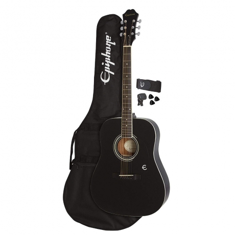 Epiphone FT-100 Player Pack Akustik Gitar Seti (Ebony)<br>Fotoğraf: 1/4