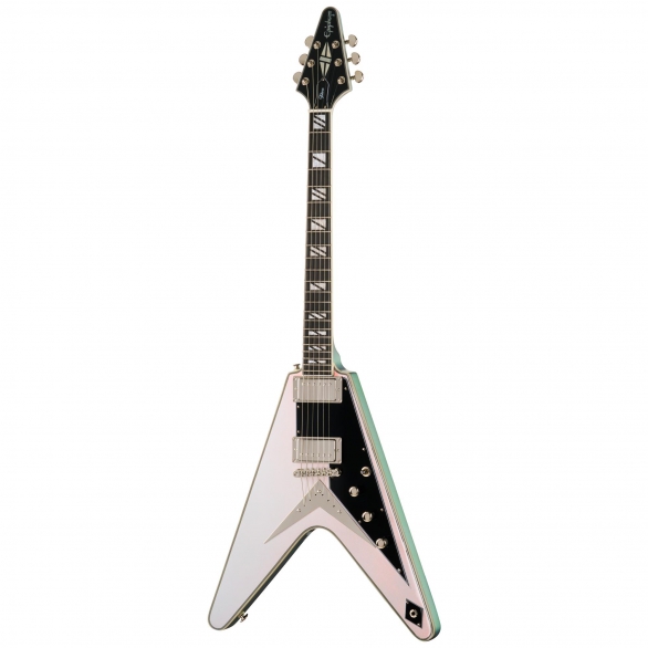 Epiphone Futura Flying V Custom Elektro Gitar (Quicksilver Shift), Fotoğraf: 1/9