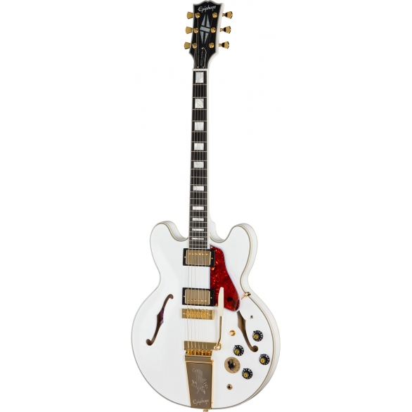 Epiphone IGC Alex Lifeson 1976 ES-355 Reissue Semi Hollow Elektro Gitar (Alpine White), Fotoğraf: 1/2
