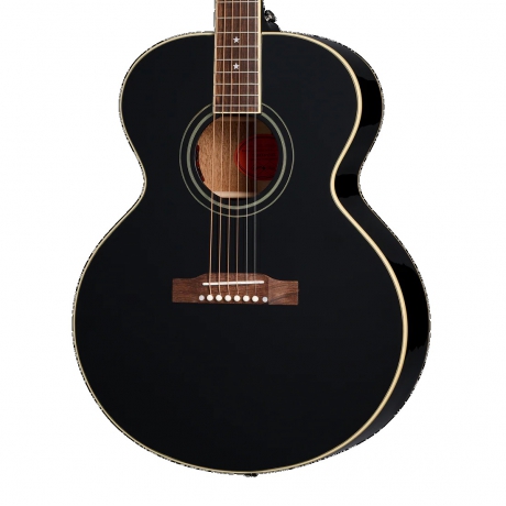 Epiphone IGC J-180 LS Acoustic Guitar (Ebony)<br>Fotoğraf: 3/10