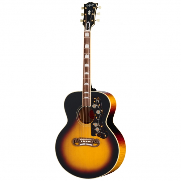 Epiphone Inspired by Gibson Custom 1957 SJ-200 Reissue Elektro Akustik Gitar (Vintage Sunburst), Fotoğraf: 1/8