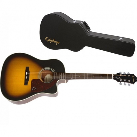 Epiphone J-15EC Deluxe Elektro Akustik Gitar (Vintage Sunburst)<br>Fotoğraf: 2/5