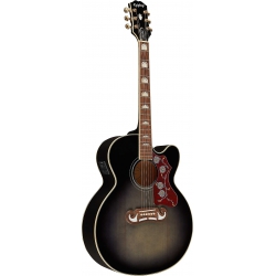 Epiphone J-200 EC Studio Akustik Gitar (Ebony Burst)