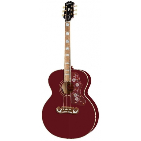 Epiphone J-200 Elektro Akustik Gitar (Aged Wine Red)<br>Fotoğraf: 1/1