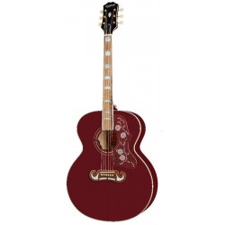Epiphone J-200 Elektro Akustik Gitar (Aged Wine Red)