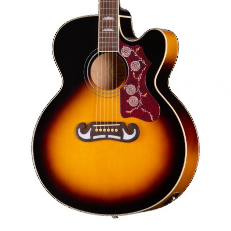 Epiphone J-200 Studio EC Elektro Akustik Gitar (Vintage Sunburst)<br>Fotoğraf: 3/9