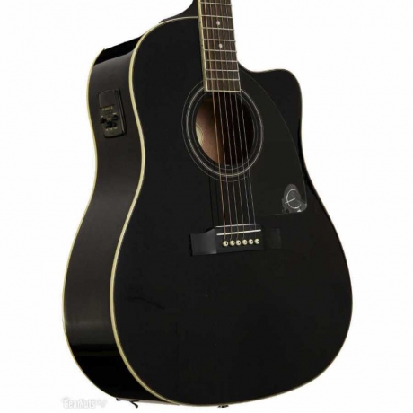Epiphone J-45EC Studio - Solid Top Fishman Presys-II Elektro Akustik Gitar (Ebony)<br>Fotoğraf: 4/4