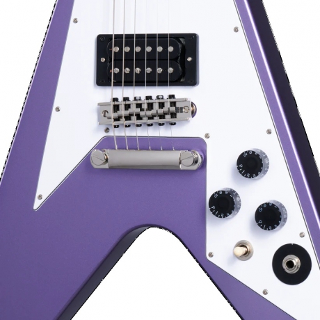 Epiphone Kirk Hammett 1979 Flying V Elektro Gitar (Purple Metallic)<br>Fotoğraf: 7/8