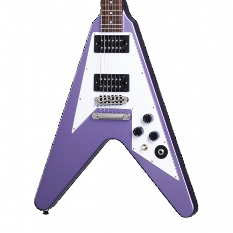 Epiphone Kirk Hammett 1979 Flying V Elektro Gitar (Purple Metallic)<br>Fotoğraf: 3/8