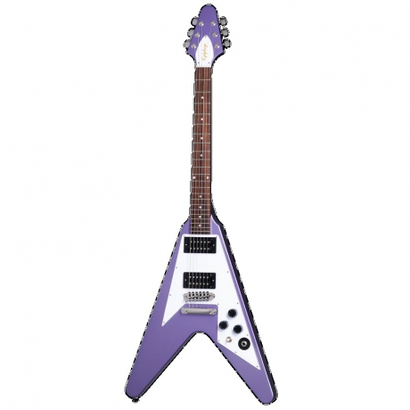 Epiphone Kirk Hammett 1979 Flying V Elektro Gitar (Purple Metallic)<br>Fotoğraf: 1/8