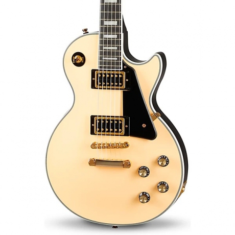 Epiphone Les Paul Custom Blackback GC-Exclusive Elektro Gitar (Antique Ivory)<br>Fotoğraf: 2/5