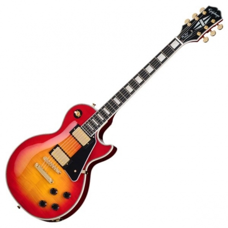 Epiphone Les Paul Custom Figured Elektro Gitar (Heritage Cherry Sunburst)<br>Fotoğraf: 3/10