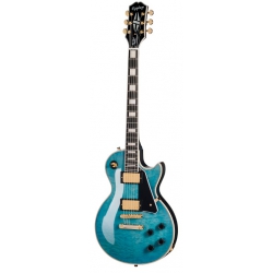 Epiphone Les Paul Custom Quilt Elektro Gitar (Ocean Blue)