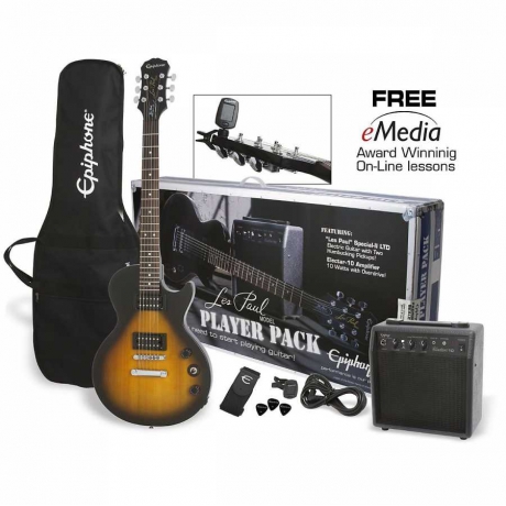 Epiphone Les Paul Player Pack Special II Elektro Gitar Seti (Vintage Sunburst)<br>Fotoğraf: 1/1