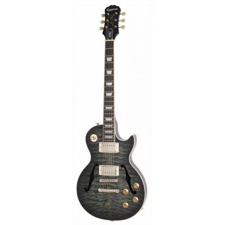 Epiphone Les Paul Standart Florentine Pro Elektro Gitar (Translucent Black)<br>Fotoğraf: 1/4