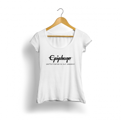 Epiphone Logo Kadın T-Shirt (Beyaz)<br>Fotoğraf: 1/1
