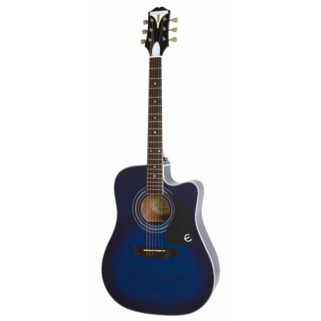 Epiphone Pro-1 Ultra Elektro Akustik Gitar (Trans Blue)<br>Fotoğraf: 1/1
