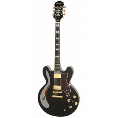 Epiphone Sheraton-II Pro Elektro Gitar (Ebony)<br>Fotoğraf: 1/4