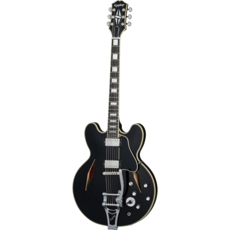 Epiphone Shinichi Ubukata ES-355 Custom Bigsby Semi-hollowbody Elektro Gitar (Ebony)<br>Fotoğraf: 1/4